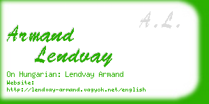 armand lendvay business card